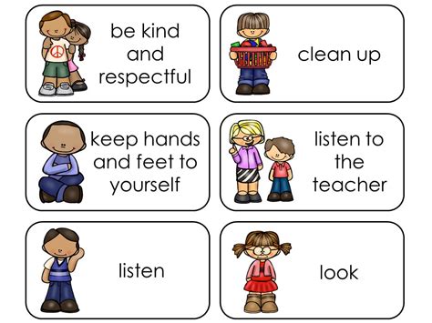 23 Classroom Rules Flashcards And Display Labels