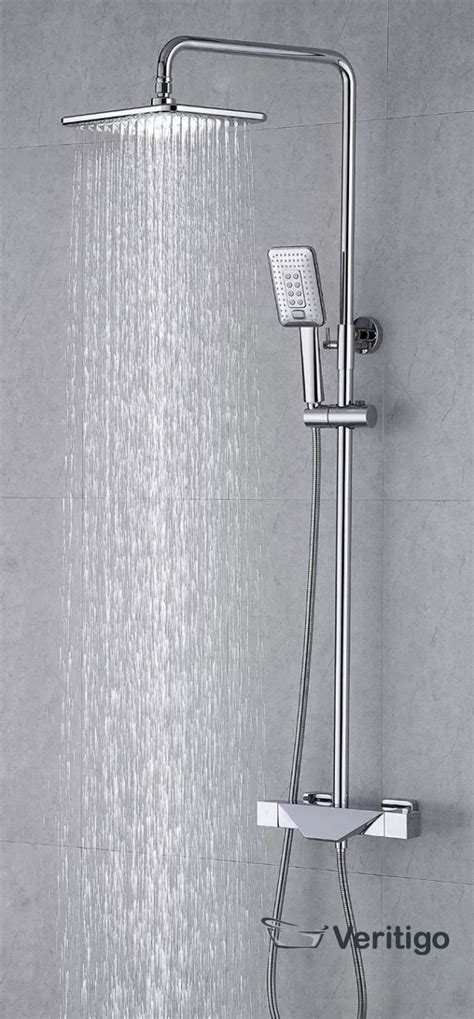 Душевая стойка с термостатическим смесителем No12105 ⋆ Акриловые ванны встроенные душевые