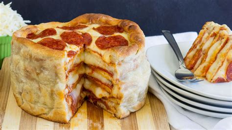 Pepperoni Pizza Cake Recipe From