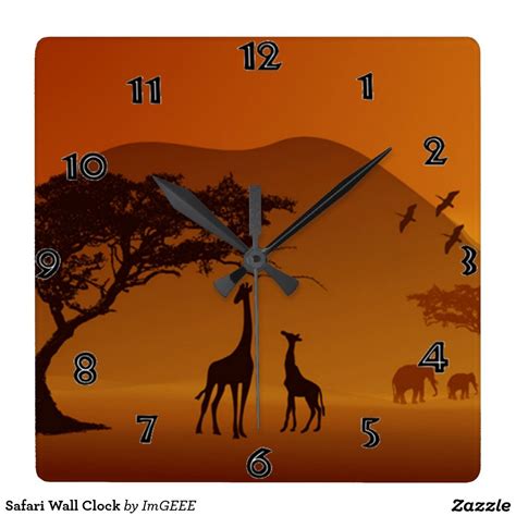 Safari Wall Clock Relogios Safari Relógio De Parede