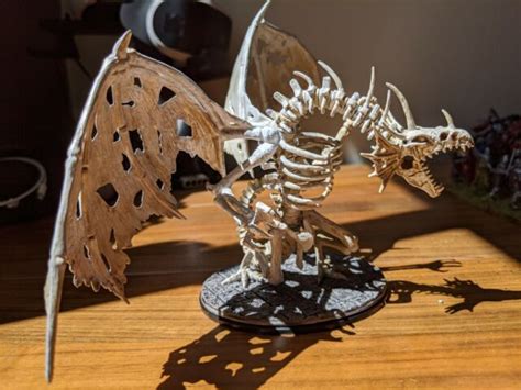 Painted Gargantuan Skeletal Dragon Wizkids Pathfinder Battles Ebay
