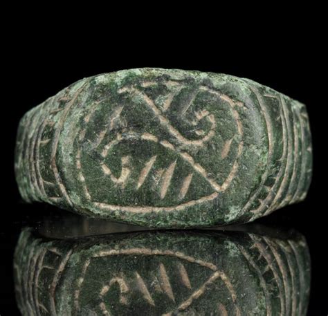 Ancient Roman Bronze Ring With Lituus Catawiki