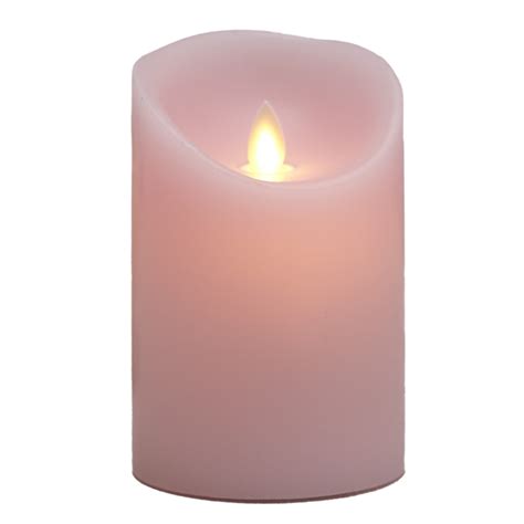 Flameless Candle With Timer Realistic Led Pillar Candle Pink 5