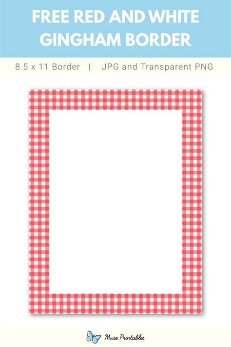 Red And White Gingham Border Red And White Gingham Borders For Paper