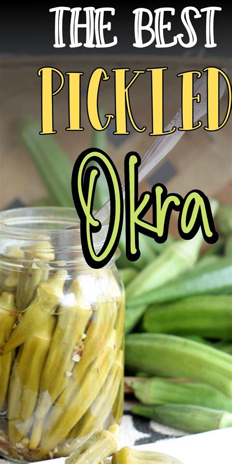 Best Way To Make Okra How To Can Okra Best Pickled Okra Recipe How