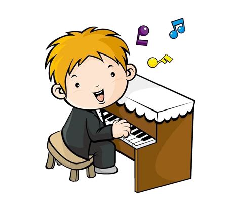 Child Boy Sing Clipart Playing Piano Boy Clipart Png