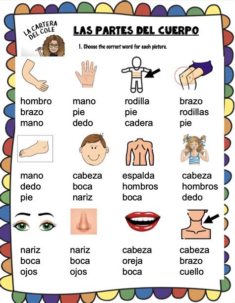 Las Partes Del Cuerpo Online Worksheet For Primary You Can Do The