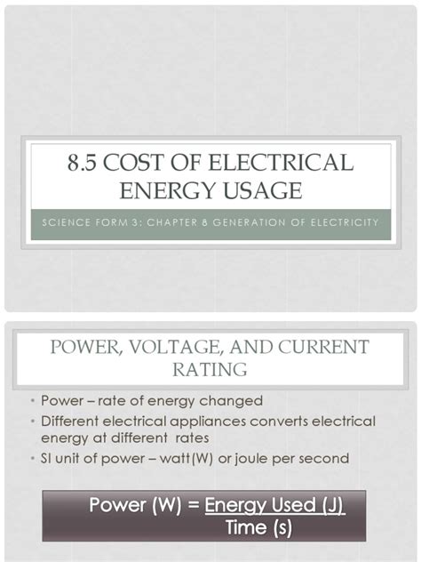 For generating more units of electrical energy required running expenditures are more and vice versa. 8.5 Cost of Electrical Energy Usage | Kilowatt Hour | Watt