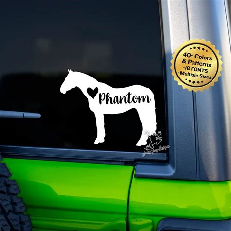 Custom Quarter Horse Decal Personalized Horse Sticker For Etsy