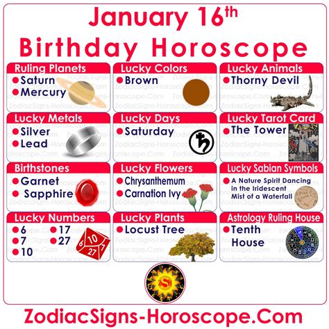 January 16 Zodiac Capricorn Horoscope Birthday Personality And Lucky