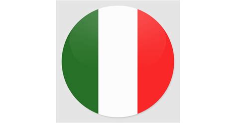 This original flag was based on the red and white of the flag of milan, together with the green of the uniforms worn by the milanese civic guards. Italy quality Flag Circle Classic Round Sticker | Zazzle.com
