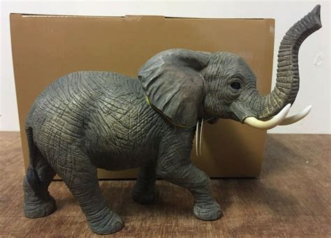 Out Of Africa Standing Elephant Ornament Figurine By Leonardo