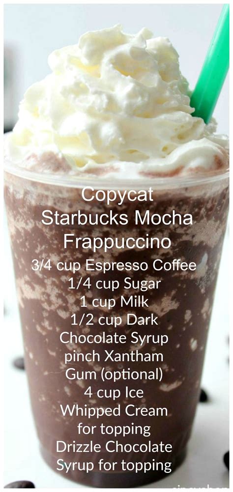 starbucks copycat mocha frappuccino recipe bryont blog