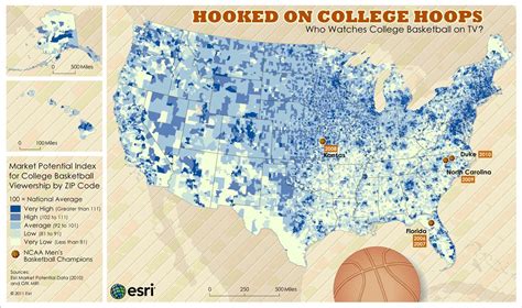 Hooked On College Hoops With Esri Market Potential Data Arcgis Blog