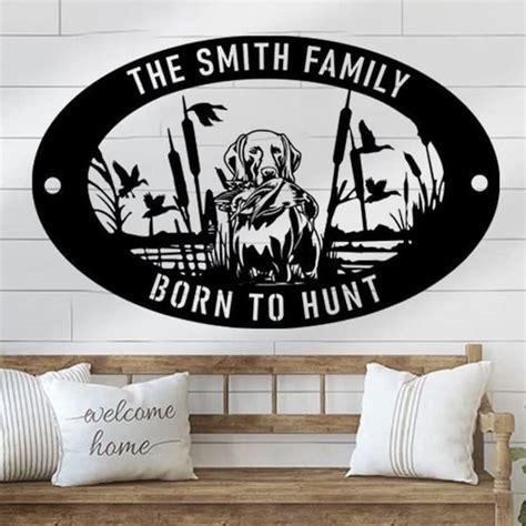 Custom Metal Labrador Sign Metal Duck Hunting Sign Labrador Metal Wa