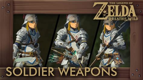 Zelda Breath Of The Wild All Soldier Weapons Complete Set Location