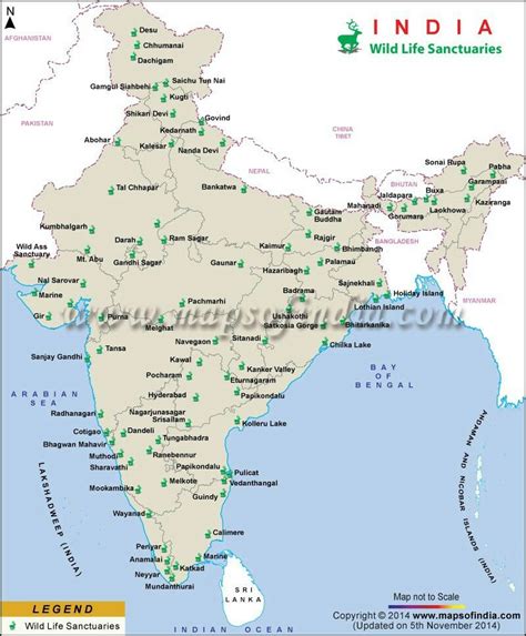 √ 5 National Parks In India Map