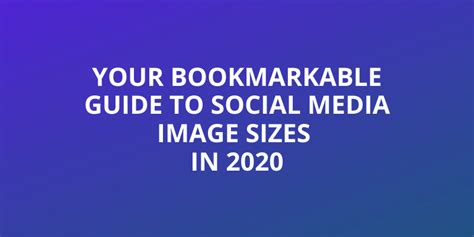 Social Media Image Sizes 2020 Infographic Justin T Farrell Kulturaupice