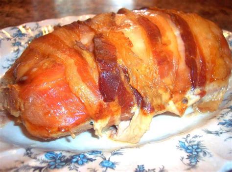 Easy Crock Pot Baconwrapped Pork Loin Roast Recipe Just A Pinch