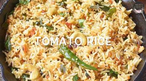 South Indian Tomato Rice Thakkali Sadam Recipe Youtube