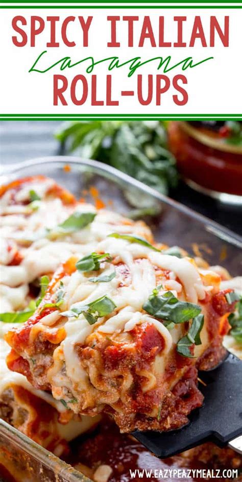 Spicy Italian Lasagna Roll Ups The Best Blog Recipes