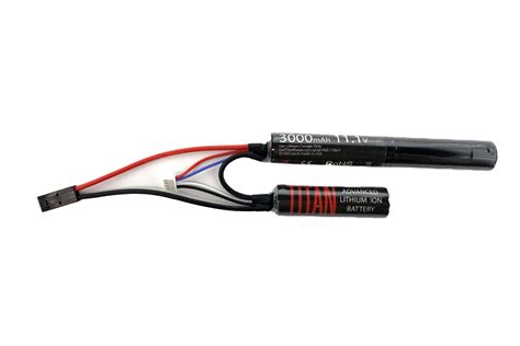The tried and true nimh nunchuck style battery has been powering electric airsoft replicas for years. Titan 11.1v 3000mAh Lithium-ion Nunchuck Battery Tamiya