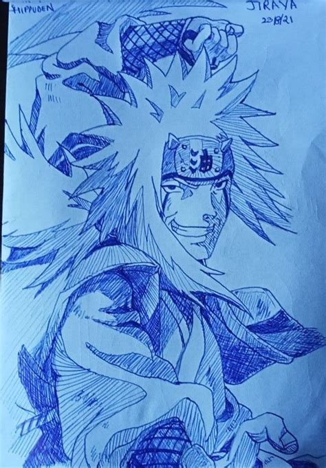 Sketch Of Jiraya Sensei Naruto Sketch Sketches Pen Sketch