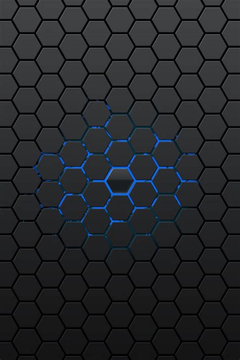 Black Wallpaper Iphone Aesthetic Hexagon Pattern Hexagon Texture Design