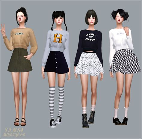 My Sims 4 Blog Clothing And Accessory Clothing For Females By Marigold