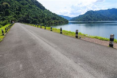 Premium Photo Empty Road On Dam Background For Display Product