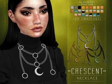 Crescent Necklace By Blahberry Pancake For The Sims 4 Spring4sims