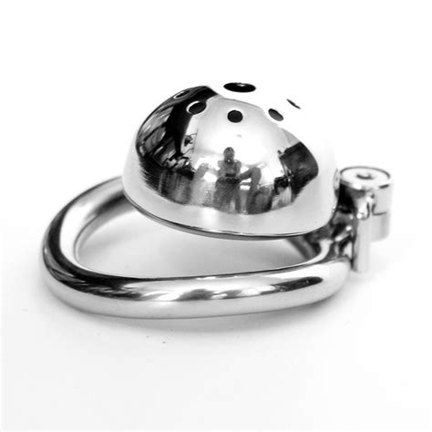 Screw Lock Male Chastity Device Stainless Steel Super Small Short Cock