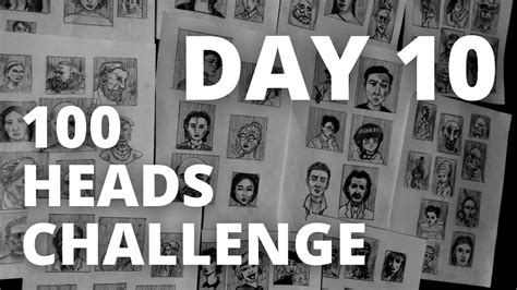 Day 10 Drawing 100 Heads In 10 Days Challenge 100headschallenge