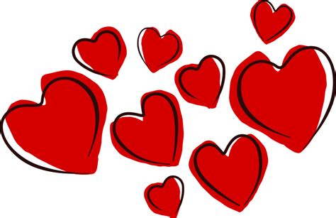 February Clipart Cluster Heart Transparent