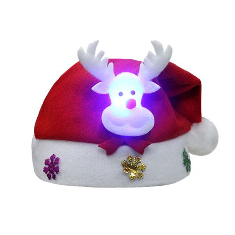 Kids Adults Christmas Hat Snowmandeersanta Claus Furry Plush Non