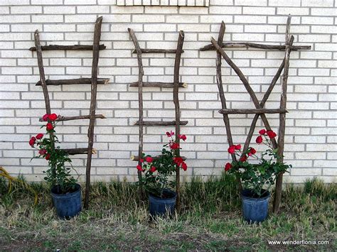 Trio Of Great Rustic Trellis For Side Of Garage Or Ladders Rustic