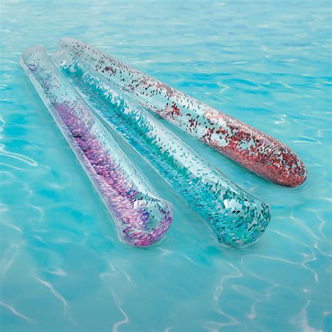 Inflatable Colorful Glitter Pool Noodles Toys 6 Pieces Ebay
