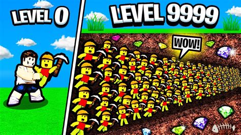 Using 9999 Noobs To Dig Max Level Tunnel In Roblox Youtube