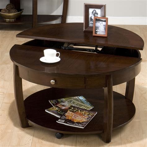 Round glass coffee table modern cocktail table, sofa table accent side coffee table for living room with tempered glass top & sturdy wood base, easy assembly, oak walmart usa $ 234.66 The Round Coffee Tables with Storage - the Simple and ...