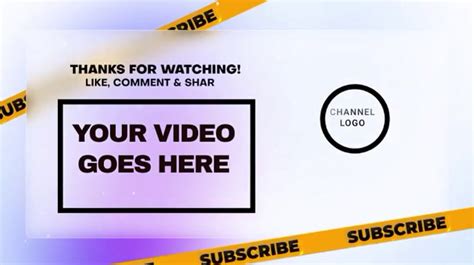 Youtube Outro Template Postermywall