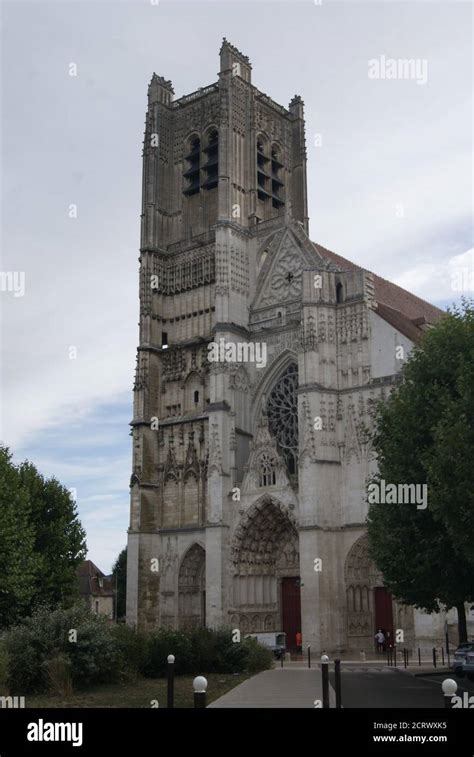Cathédrale Saint Etienne Dauxerreyonnefrancedétailstyle Gothique