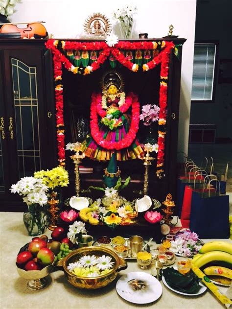 My First Varalakshmi Vratham Decoration At Home Goddess Decor