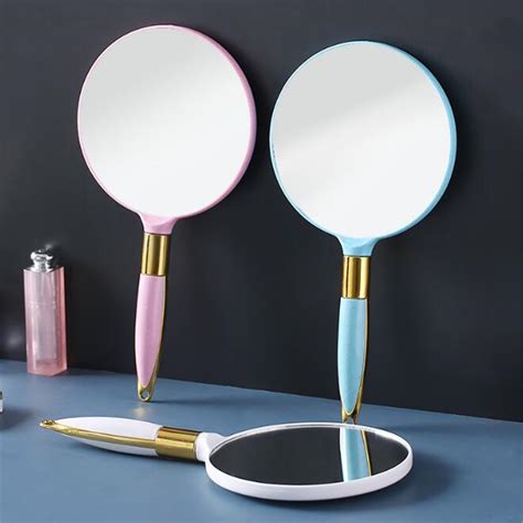 Vintage Handheld Makeup Mirror Vanity Mirror Hand Mirror Spa Salon Makeup Vanity With Handle