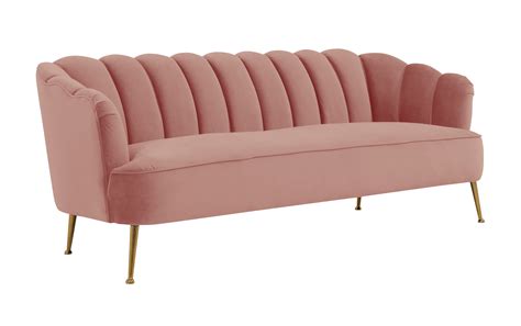 Daisy Petite Blush Velvet Sofa Tov Furniture