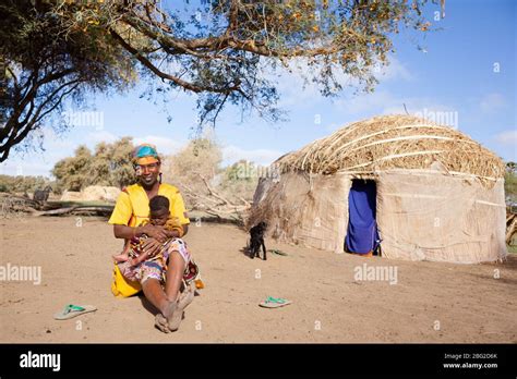 Mother And Child In A Fulani Village Senegal Stock Photo Alamy