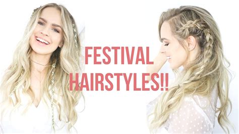 Easy Festival Hairstyles Tutorial Kayleymelissa Youtube