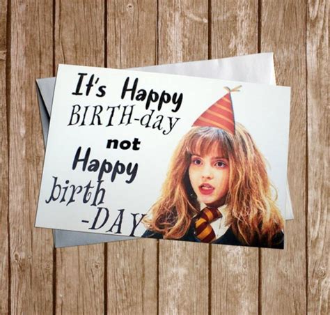 Harry Potter Birthday Card Hermione Birthday Harry Potter Birthday Cards Happy Birthday