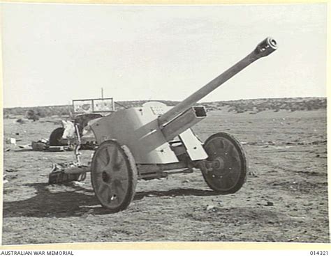 This German Anti Tank Gun 50 Mm High Velocity Is Waiting For The