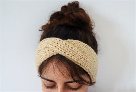 Turban Style Headband Twist Front Knit Ear Warmer Pattern The Snugglery