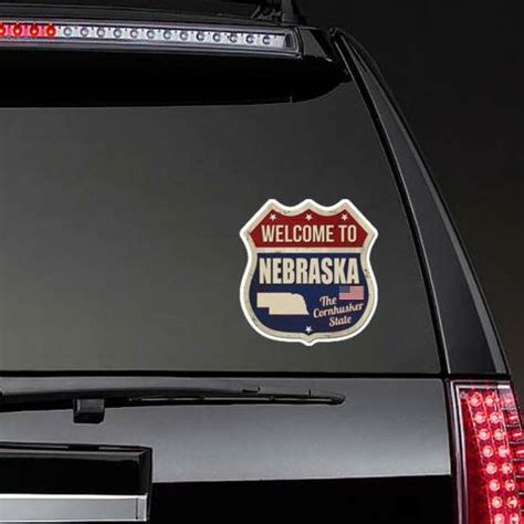 Welcome To Nebraska Cornhusker State Sign Sticker